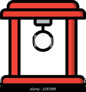 Torii Gate Vector Icon Design Illustration Stock Vektor