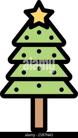 Weihnachtsbaum Vektor-Symbol Design Illustration Stock Vektor