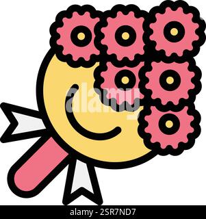 Illustration Des Blumenstrauß-Vektor-Symbols Stock Vektor