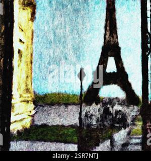 Eiffelturm, Paris, Frankreich. Stockfoto