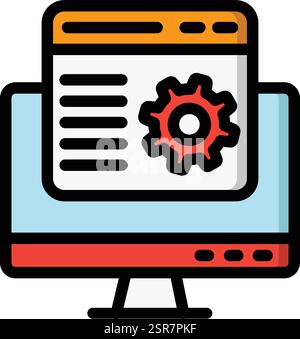 Landing-Page Vektor-Symbol Design-Illustration Stock Vektor