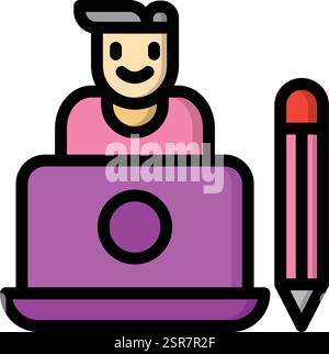 Grafikdesigner Vektorsymbol Illustration entwerfen Stock Vektor