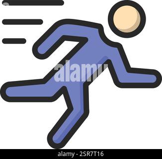 Sportlauf Vector Icon Design Illustration Stock Vektor