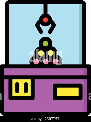 Claw Machine Vektor Symbol Design Illustration Stock Vektor