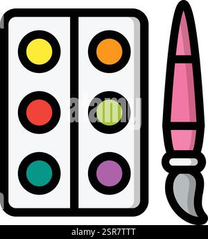 Aquarellvektorsymbol Illustration Stock Vektor