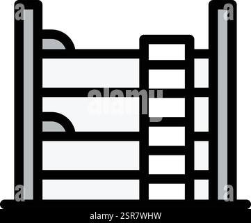 Etagenbett Vektor Symbol Design Illustration Stock Vektor