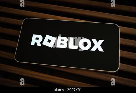 Roblox - Online-Spielplattform und Spielerstellungssystem Stockfoto