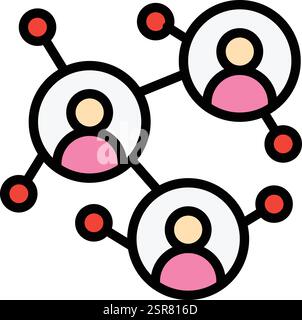 Vektor-Symbol Für Business Network Design-Illustration Stock Vektor