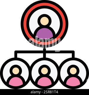 Vektor-Symbol Für Mitarbeiterbeziehung Konstruktionsillustration Stock Vektor