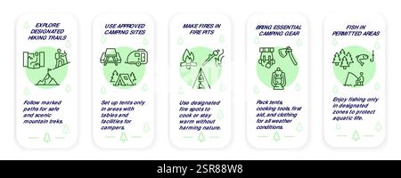 Camping Icons Set Stock Vektor