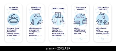 Reinigungs-Icons Set Stock Vektor