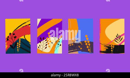 Satz von Hintergrund für Farbrastermuster Stock Vektor