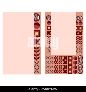 Set abstrakter Poster geometrischer Kunst. Sammlung von Wandbildern Stock Vektor