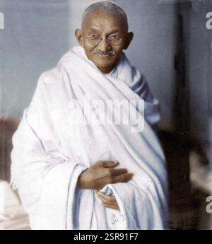 Seltene studio Foto von Mahatma Gandhi in London, 1931 Stockfoto