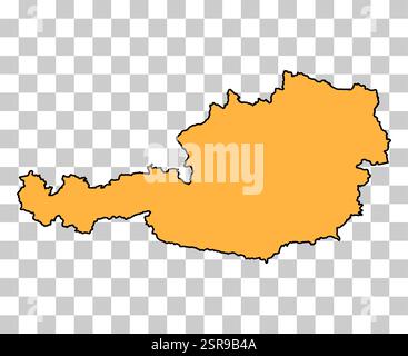 Österreich Karte Symbol Form, Reise Web flach Konzept Symbol Symbol Vektor Illustration . Stock Vektor