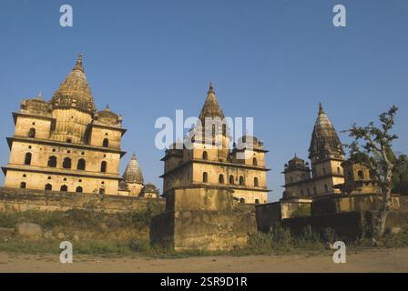 Cenotaphs, Orchha, Madhya Pradesh, Indien, Asien Stockfoto