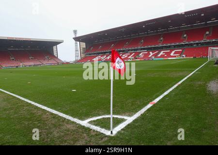 Oakwell Stadium, Barnsley, England - 15. Februar 2025 Allgemeine Ansicht des Bodens - vor dem Spiel Barnsley gegen Huddersfield Town, Sky Bet League One, 2024/25, Oakwell Stadium, Barnsley, England - 15. Februar 2025 Credit: Arthur Haigh/WhiteRosePhotos/Alamy Live News Stockfoto