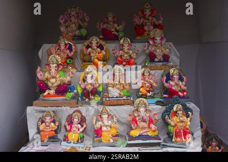 Idole von Lord Ganesha für verkaufen, Pune, Maharashtra, Indien, Asien Stockfoto