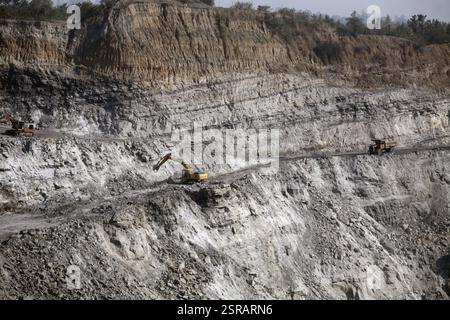 Übersicht über die Kohlemine in Jharkhand, Indien, Asien Stockfoto