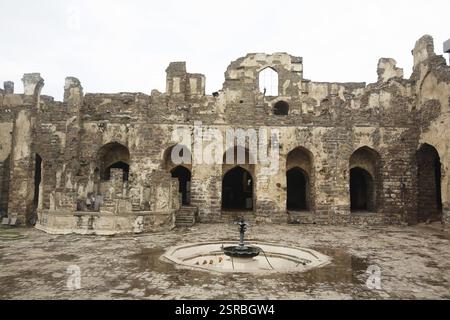 Golconda Fort, Hyderabad, Andhra Pradesh, Indien, Asien Stockfoto