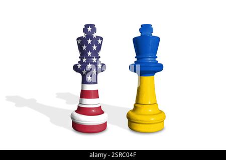 Schach aus den USA und der Ukraine Stockfoto