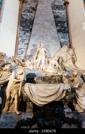 Grabdenkmal von Maurice de Saxe in der Thomaskirche, ein Meisterwerk barocker Grabkunst aus dem 18. Jahrhundert. Straßburg, Unterrhein, Grand Est, Fran Stockfoto