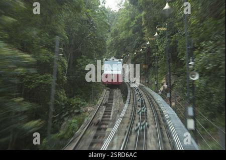 Minizug in Penang Hill, Bukit Bendera, Penang, Malaysia, Asien Stockfoto