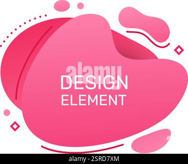 Lebendige rosafarbene, fließende Formen und dynamische Linien verschmelzen zu einem modernen und abstrakten Designelement, das perfekt geeignet ist, um verschiedenen kreativen Projekten einen Hauch von zeitgenössischem Stil zu verleihen Stock Vektor