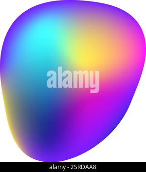 Erstellen eines glatten Verlaufs, der leuchtende Blau-, Gelb- und Violetttöne zu einem farbenfrohen abstrakten Hintergrund verbindet, ideal für moderne und dynamische Designprojekte Stock Vektor