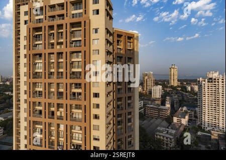 Hochhäuser, senken, Parel Mumbai, Maharashtra, Indien, Asien Stockfoto