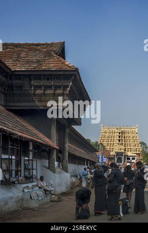 Padmanabhaswamy Temple von kuthiramalika Palace, Trivandrum, Kerala, Indien, Asien Stockfoto