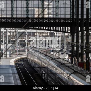 SNCF TGV Duplex Zug am Paris Nord/Paris Gare du Nord Stockfoto