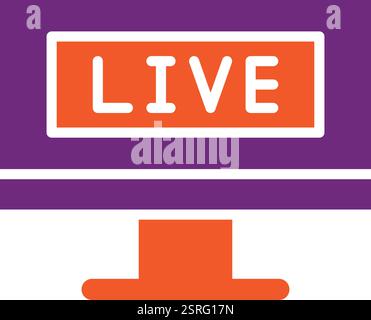 Live-Stream-Vektor-Symbol-Design-Illustration Stock Vektor