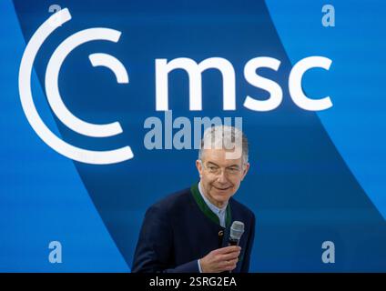 München, Deutschland. Februar 2025. Christoph Heusgen, Direktor der Münchner Sicherheitskonferenz, während der Konferenz. Die 61. Münchner Sicherheitskonferenz (MSC) findet vom 14. Bis 16. Februar 2025 im Hotel Bayerischer Hof in München statt. Quelle: Peter Kneffel/dpa/Alamy Live News Stockfoto