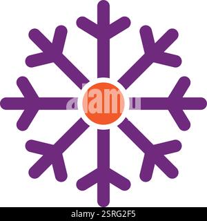 Schneeflocken Vektor-Symbol Design-Illustration Stock Vektor