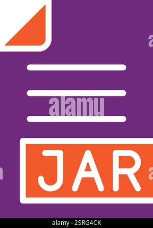 Illustration zum Design des JAR-Vektorsymbols Stock Vektor