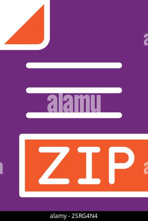 ZIP-Vektor-Symbol Design-Illustration Stock Vektor
