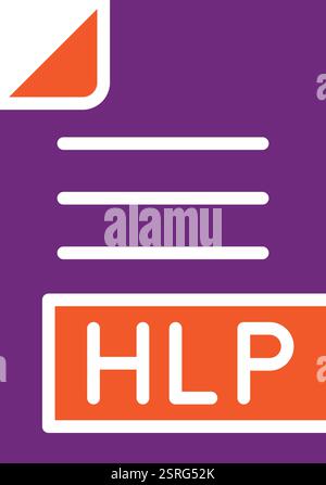 HLP-Vektorsymbol Konstruktionsabbildung Stock Vektor