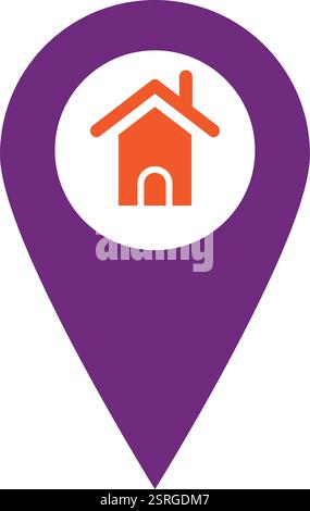 Heimatort Vektor-Symbol Design-Illustration Stock Vektor
