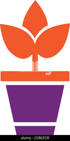 Pflanzensymbol Konstruktionsabbildung Stock Vektor