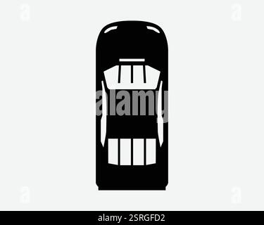 Car Draufsicht Limousine Sportscar Race Racing Motorsport Oben Über Fahrzeug Automobil Form Umrisssymbol Schwarz Weiß Symbol Schild Grafik Illustration Ve Stock Vektor