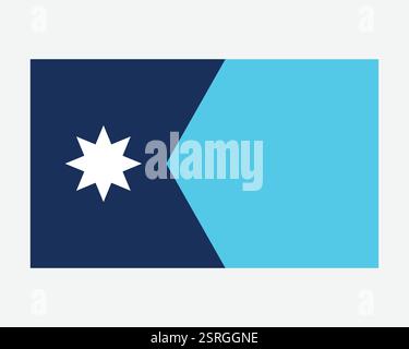 Minnesota State Flag MN USA Banner Icon Schild Symbol Grafik Illustration Kunstwerk Vektor Stock Vektor