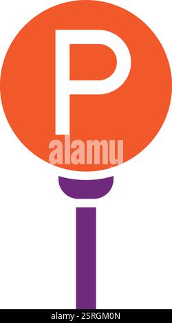 Parken Vektor Symbol Design Illustration Stock Vektor