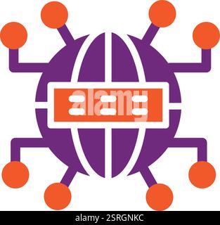 Darstellung Des Symbols Domänen-Vektor-Design Stock Vektor