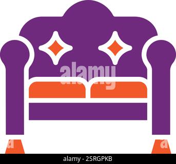 Sofa Vektor Symbol Design Illustration Stock Vektor