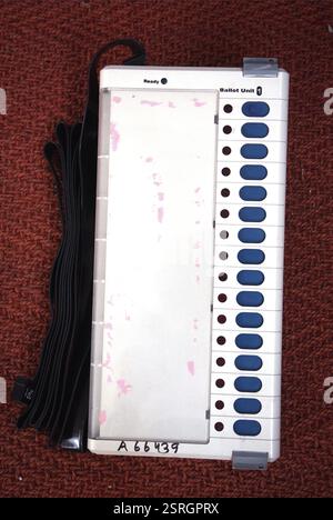 Stimmgerät Teil des elektronischen Wahlgeräts evm in Bombay Mumbai, Maharashtra, Indien, Asien Stockfoto