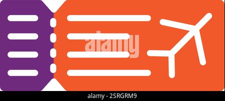Flugticket Vektorsymbol Konstruktionsabbildung Stock Vektor