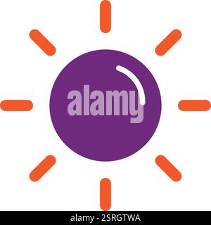 Sun Vector Icon Design Illustration Stock Vektor