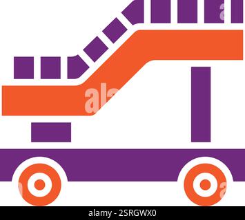 Flugzeug Treppe Vektor Symbol Design Illustration Stock Vektor