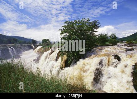 Hogenakkal fällt River Cauvery, Tamil Nadu, Indien, Asien Stockfoto